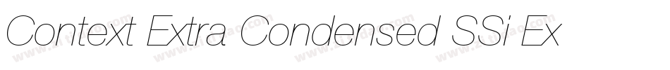 Context Extra Condensed SSi Extra Condensed Italic字体转换
